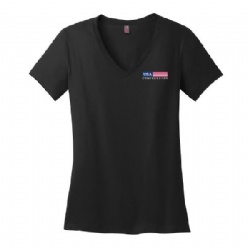 Ladies V-Neck T-Shirt - Black
