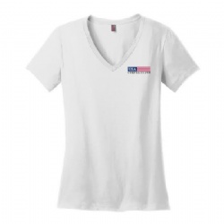 Ladies V-Neck T-Shirt - White